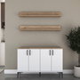 Hanah Home Armario Multiusos Blanco y Nogal